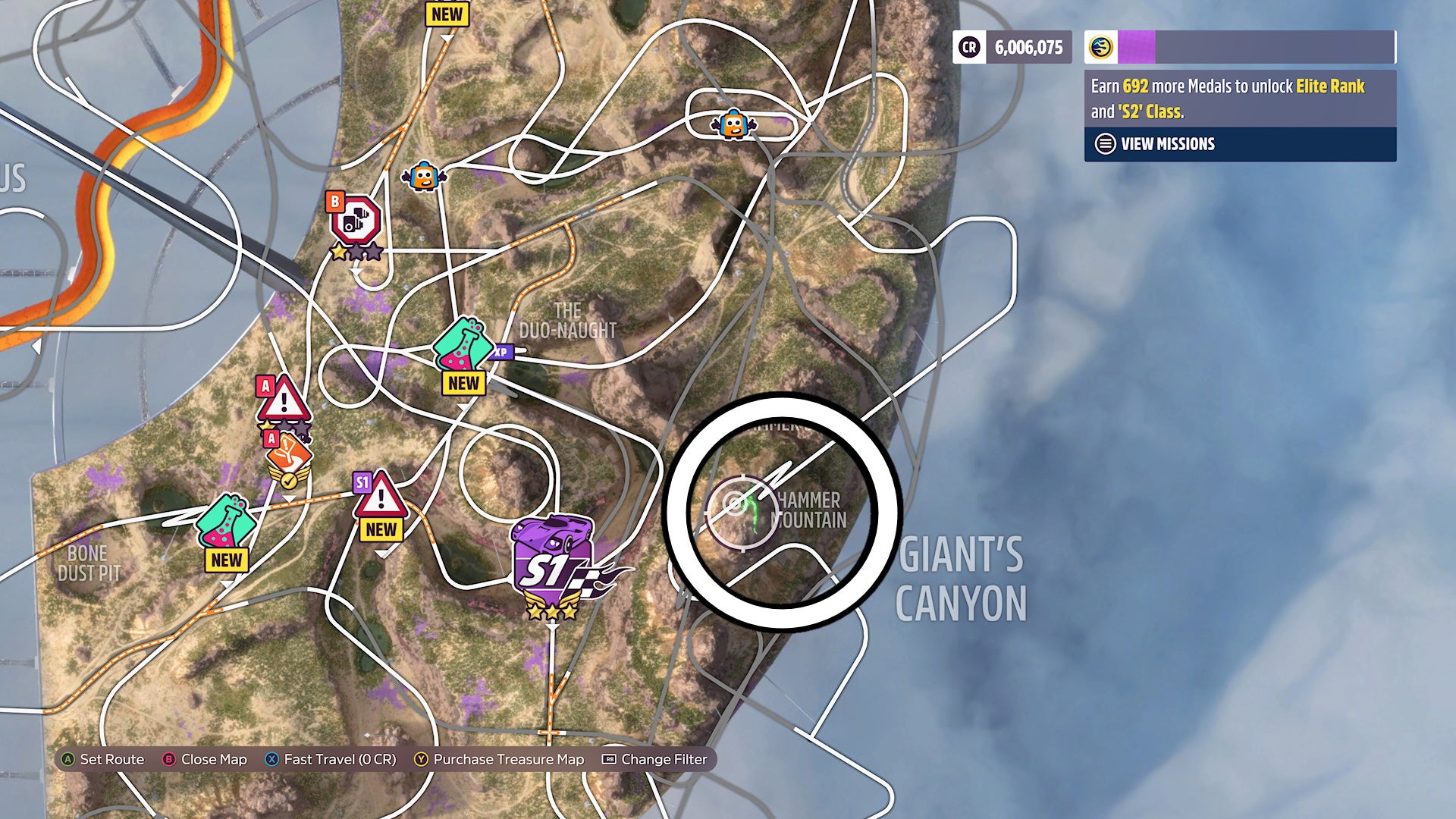 Forza Horizon 5 Hot Wheels dragon atop Hammer Mountain location